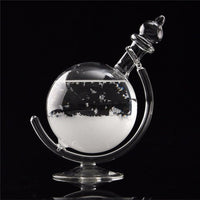 Weather Forecast Crystal Wooden Glass Base Globe Shape Home Decoration