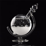 Weather Forecast Crystal Wooden Glass Base Globe Shape Home Decoration