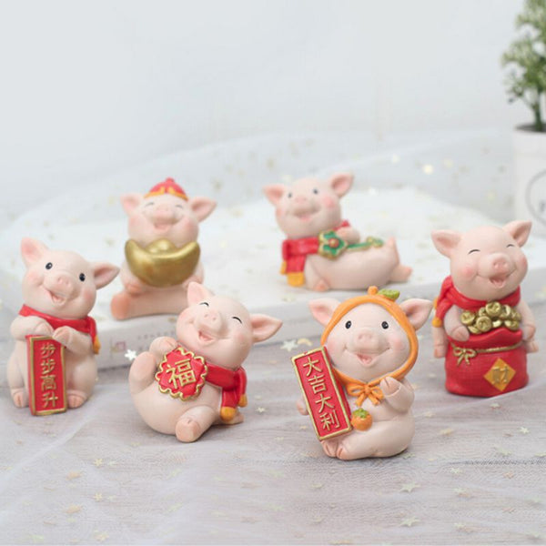 Pig Auspicious Decoration Cartoon Resin Cartoon Desktop